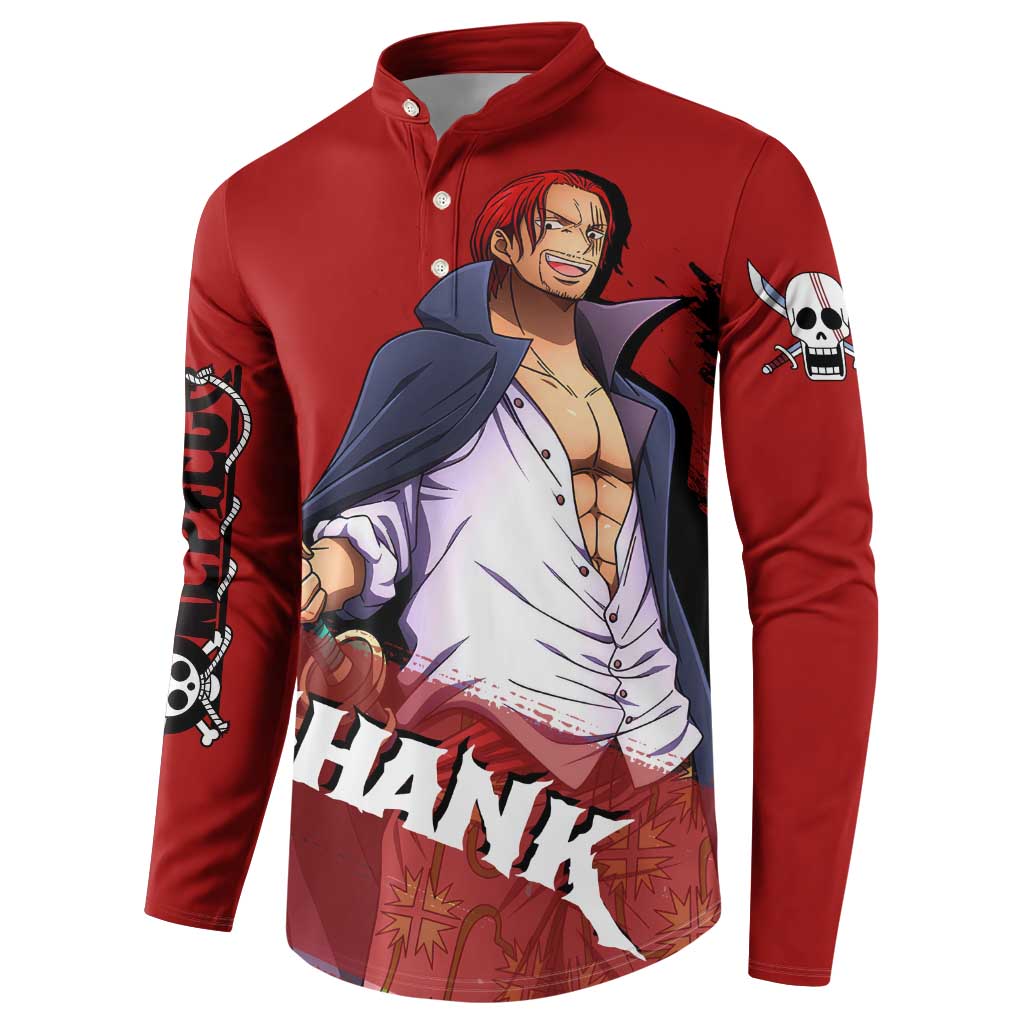 Emperor - Shank - One Piece Button Sweatshirt Anime Style