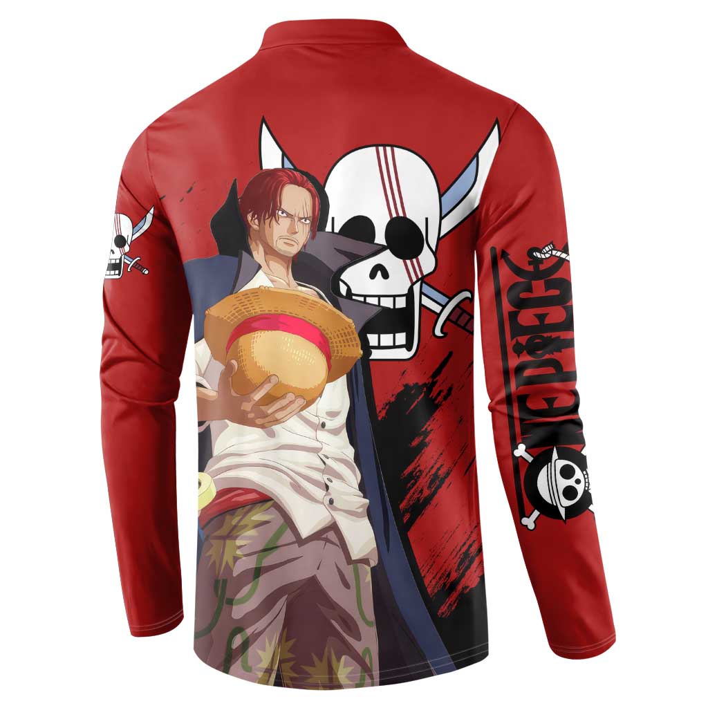 Emperor - Shank - One Piece Button Sweatshirt Anime Style