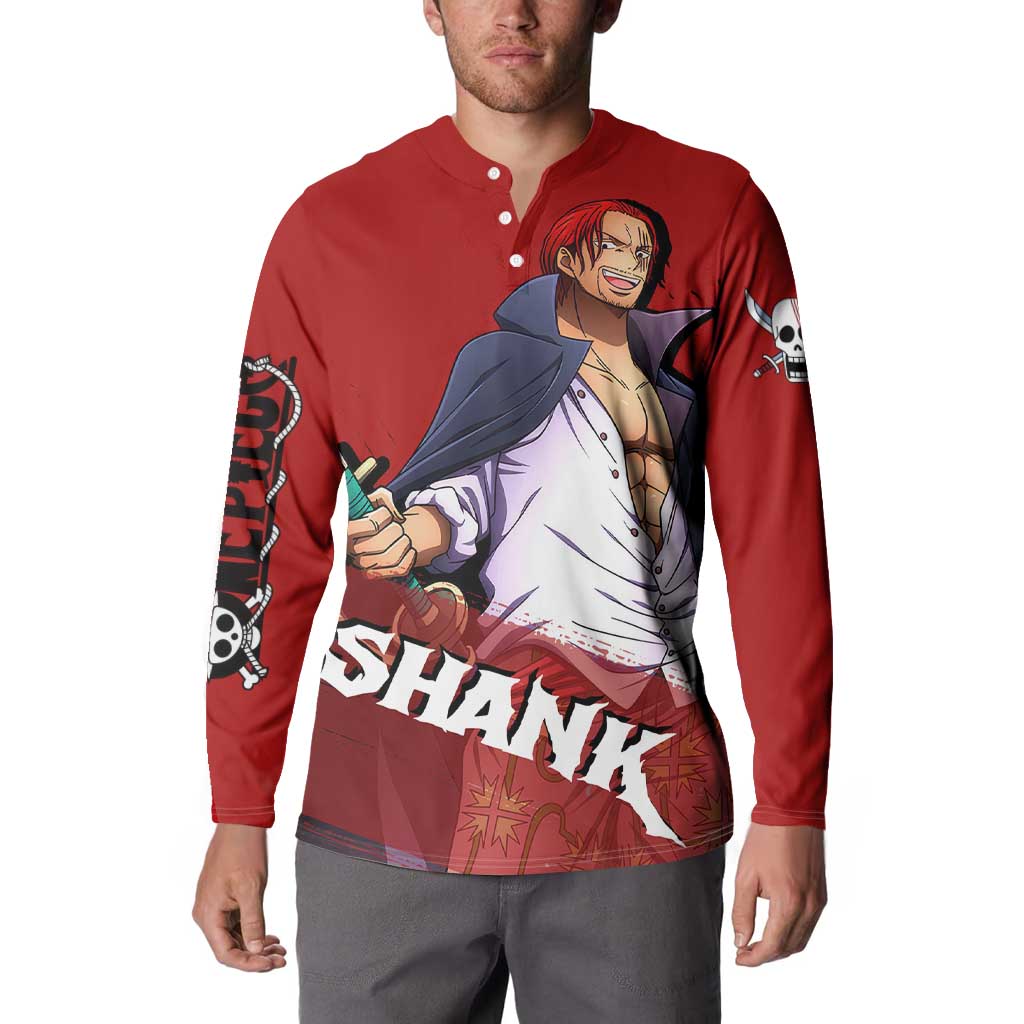 Emperor - Shank - One Piece Button Sweatshirt Anime Style