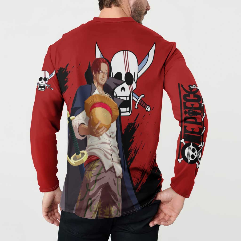 Emperor - Shank - One Piece Button Sweatshirt Anime Style