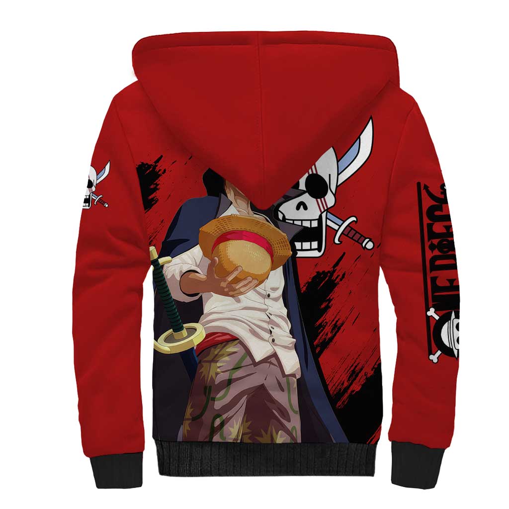 Emperor - Shank - One Piece Sherpa Hoodie Anime Style