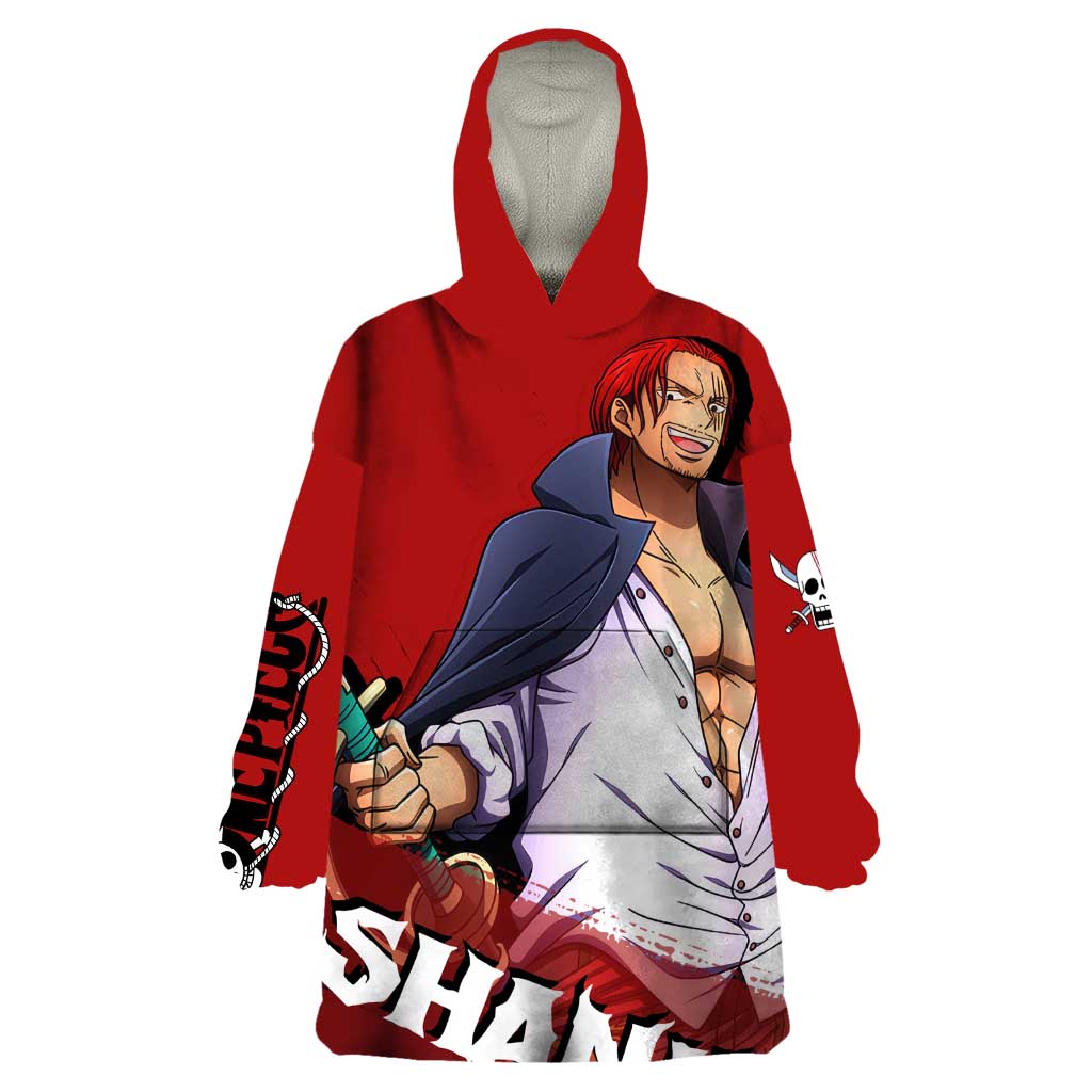 Emperor - Shank - One Piece Wearable Blanket Hoodie Anime Style