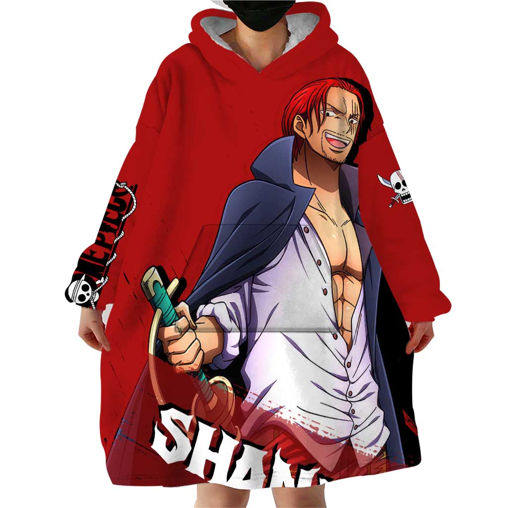 Emperor - Shank - One Piece Wearable Blanket Hoodie Anime Style