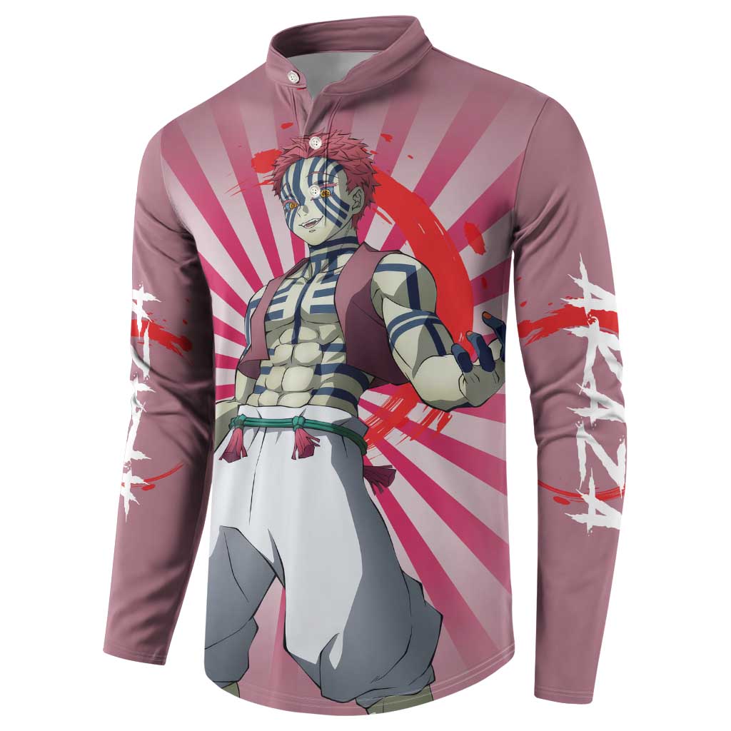 Akaza - Demon Slayer Button Sweatshirt Anime Style