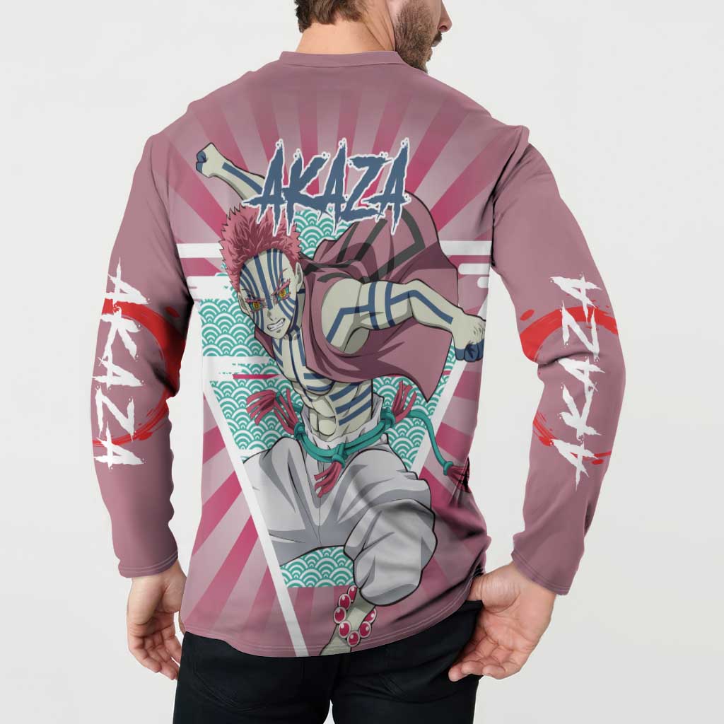 Akaza - Demon Slayer Button Sweatshirt Anime Style