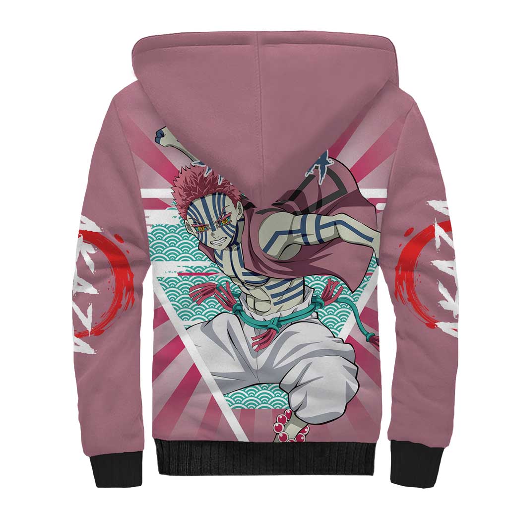 Akaza - Demon Slayer Sherpa Hoodie Anime Style