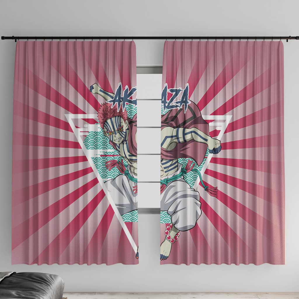 Akaza - Demon Slayer Window Curtain Anime Style