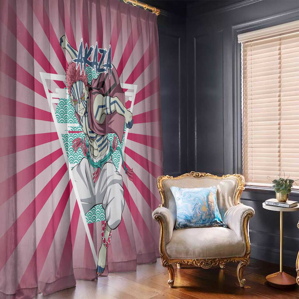 Akaza - Demon Slayer Window Curtain Anime Style
