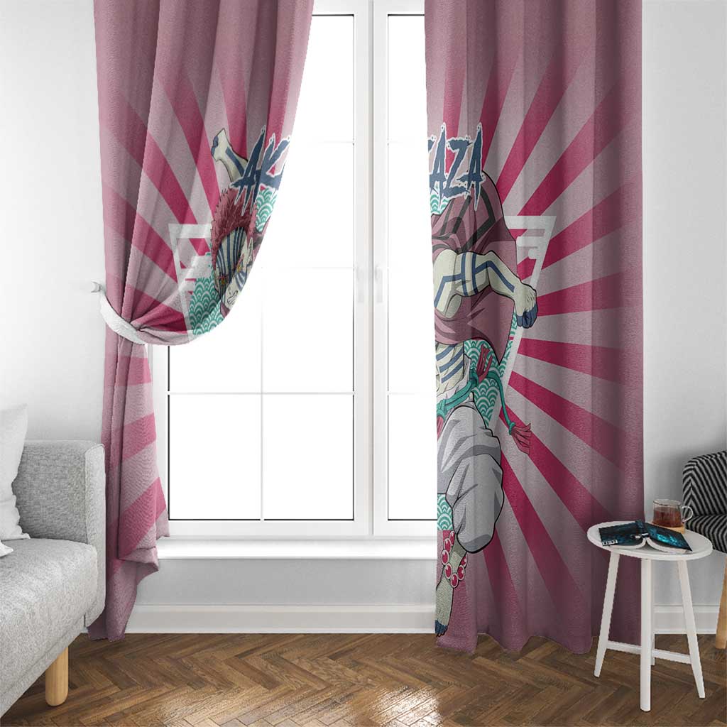 Akaza - Demon Slayer Window Curtain Anime Style