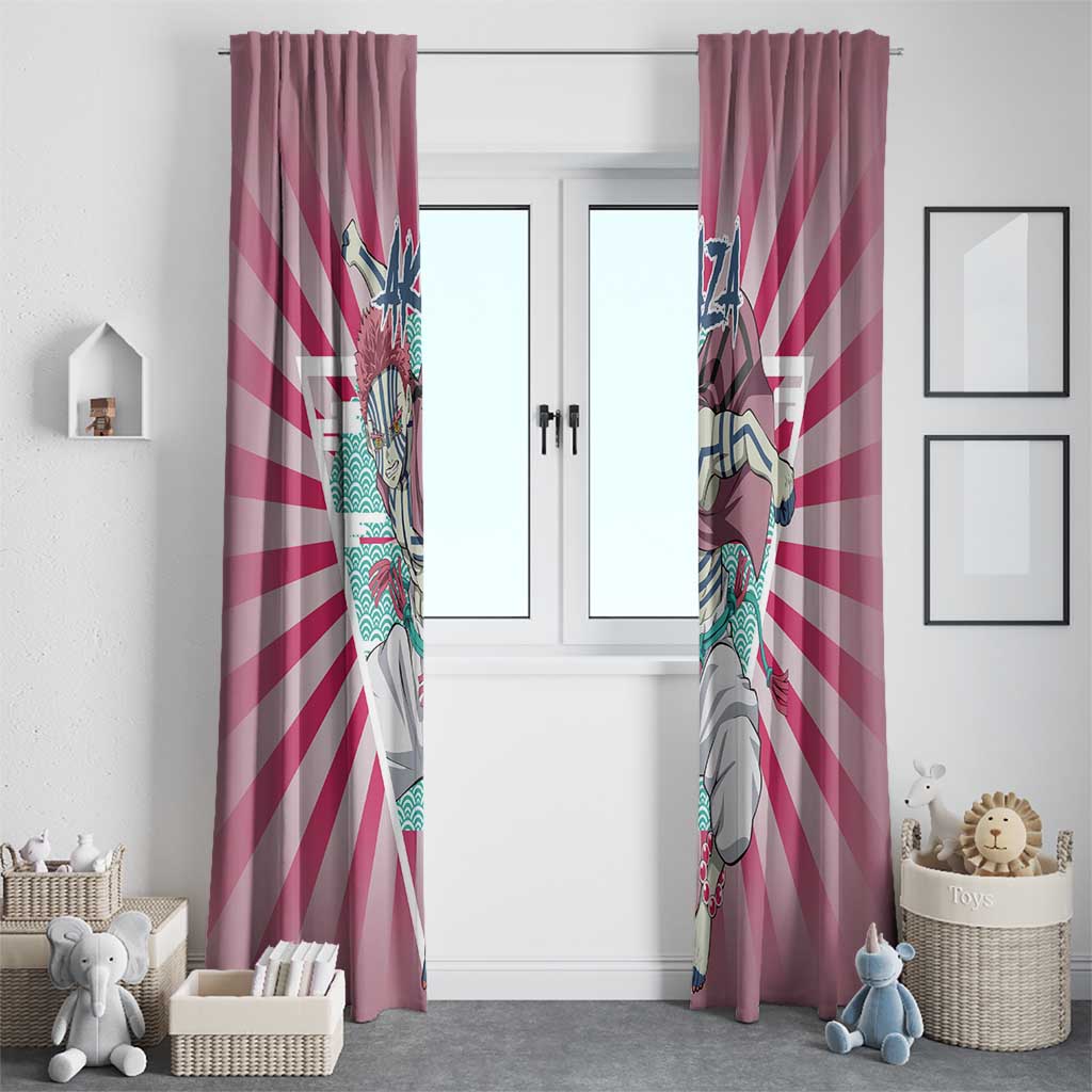 Akaza - Demon Slayer Window Curtain Anime Style