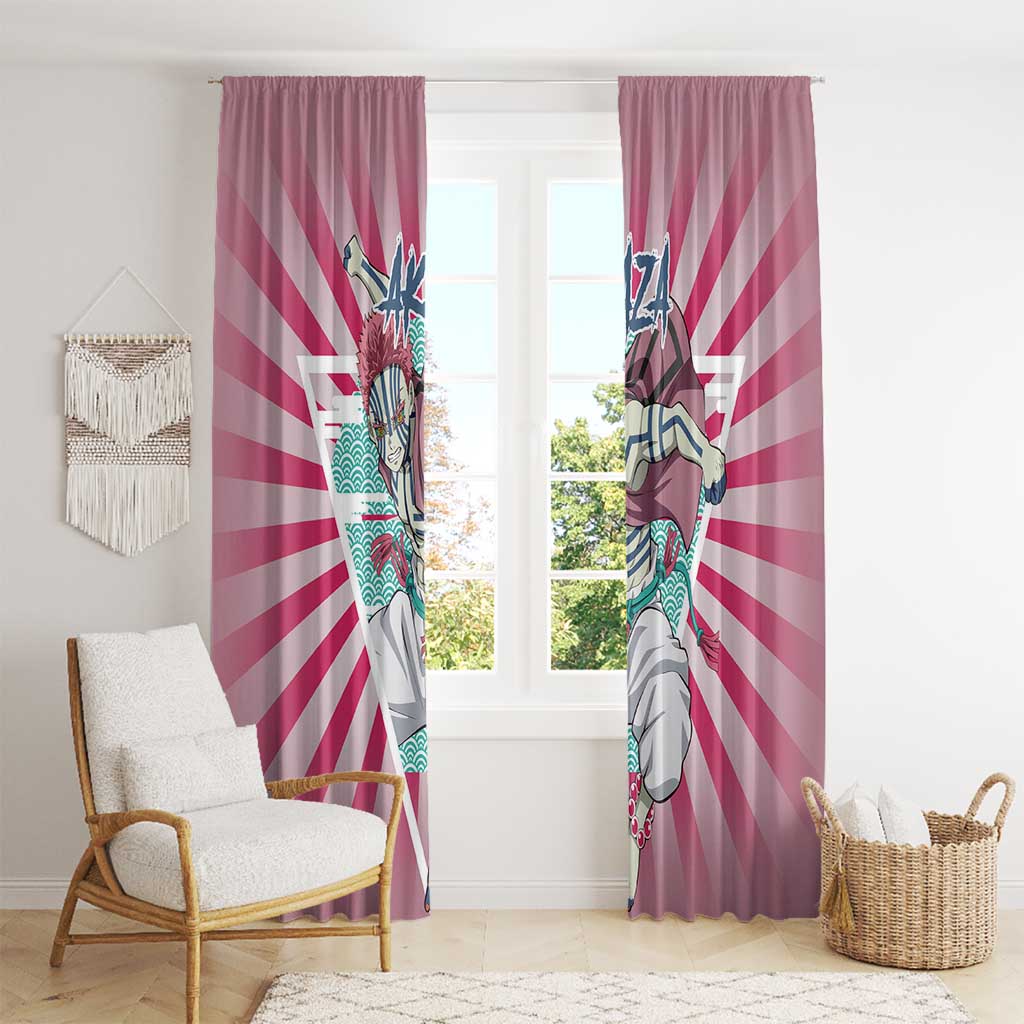 Akaza - Demon Slayer Window Curtain Anime Style