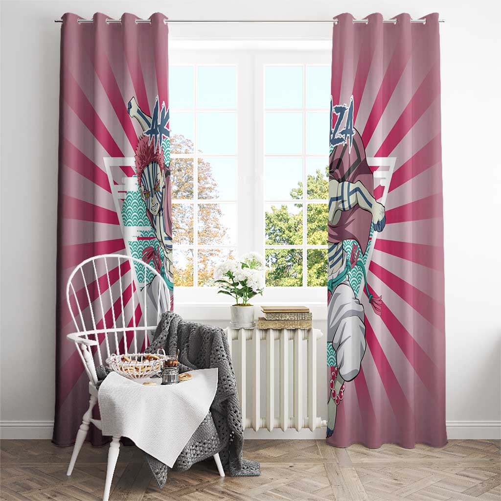 Akaza - Demon Slayer Window Curtain Anime Style