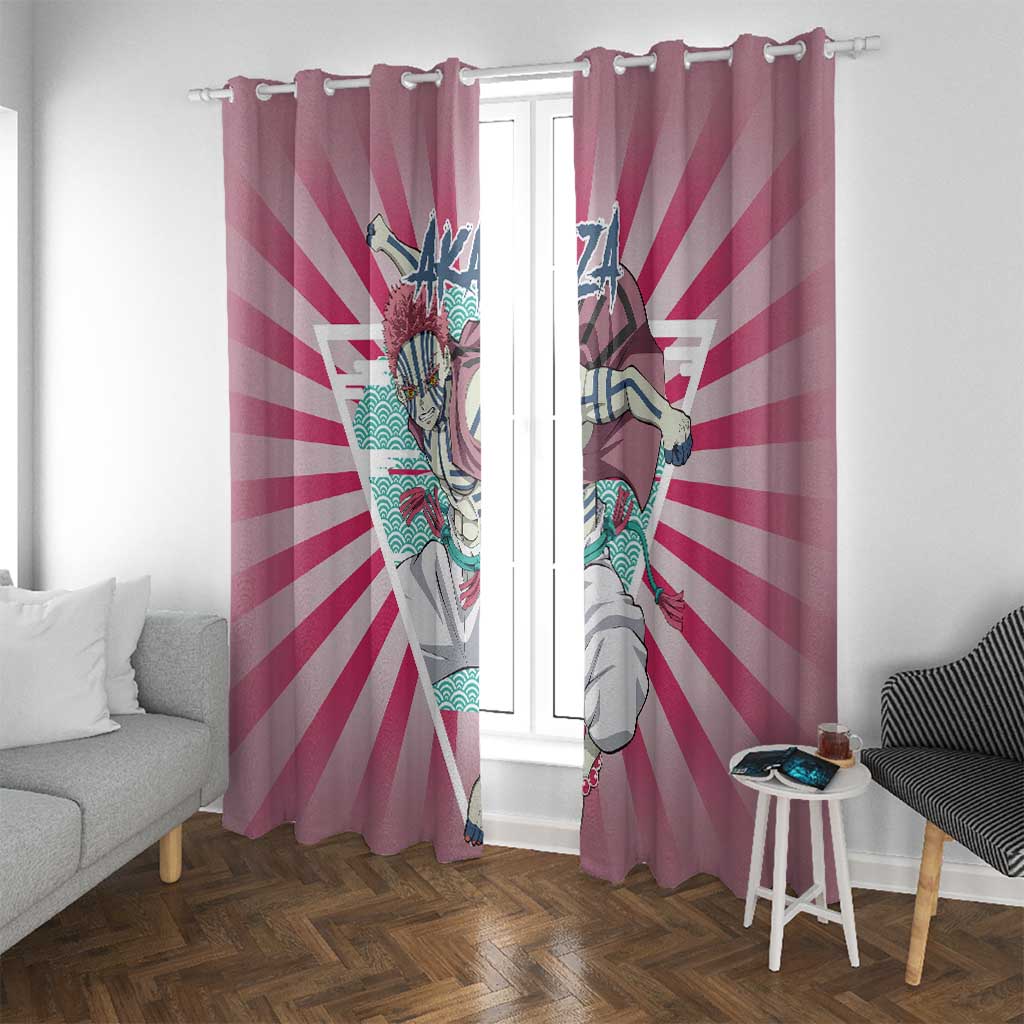 Akaza - Demon Slayer Window Curtain Anime Style