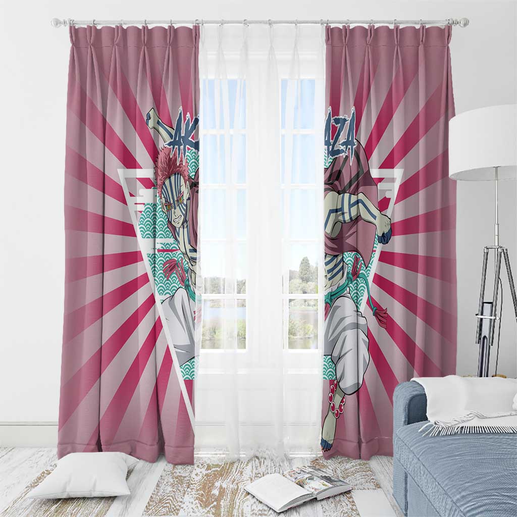 Akaza - Demon Slayer Window Curtain Anime Style