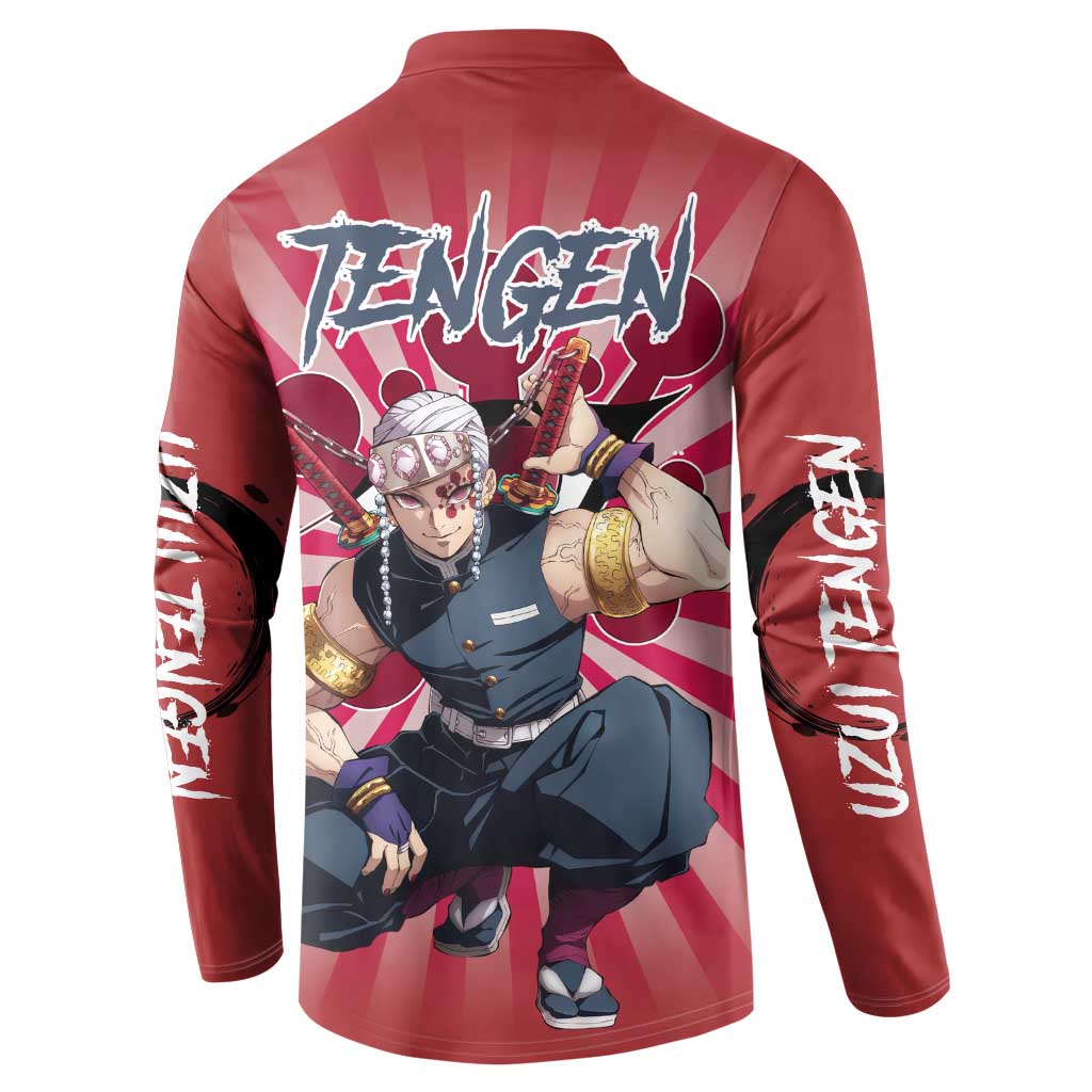 Tengen Uzui - Demon Slayer Button Sweatshirt Anime Style