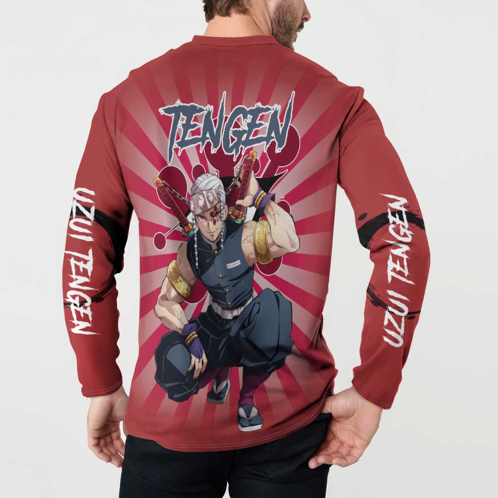 Tengen Uzui - Demon Slayer Button Sweatshirt Anime Style