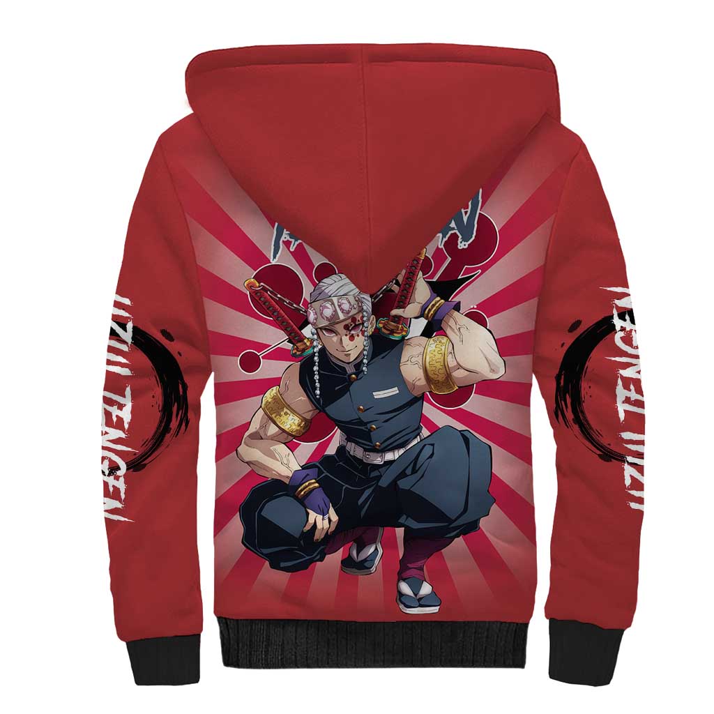 Tengen Uzui - Demon Slayer Sherpa Hoodie Anime Style