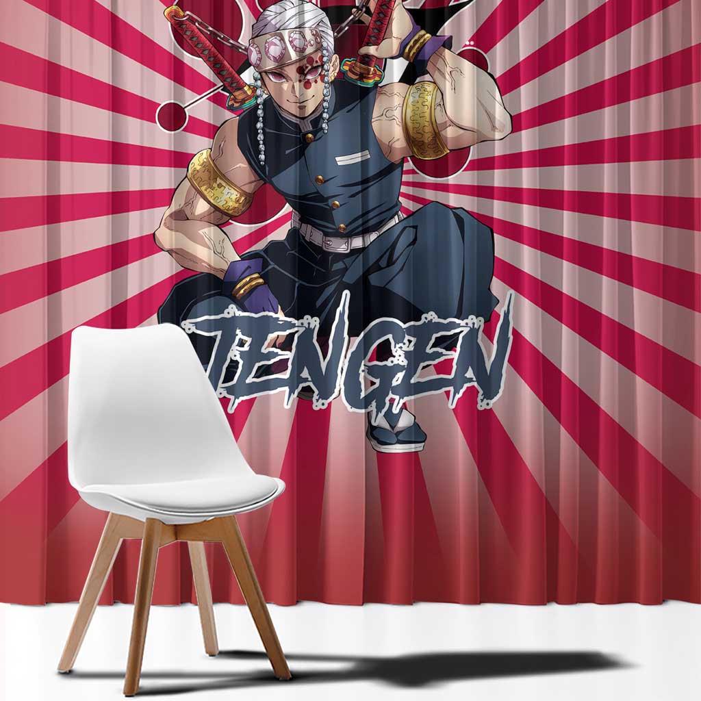 Tengen Uzui - Demon Slayer Window Curtain Anime Style