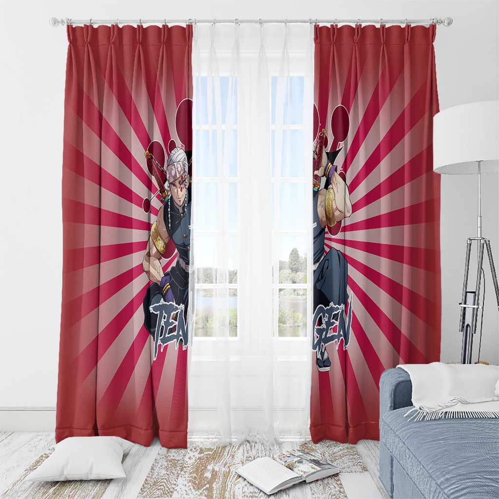 Tengen Uzui - Demon Slayer Window Curtain Anime Style