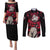 Doma - Demon Slayer Couples Matching Puletasi and Long Sleeve Button Shirt Anime Mix Pattern Style