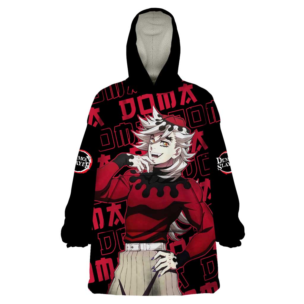 Doma - Demon Slayer Wearable Blanket Hoodie Anime Mix Pattern Style