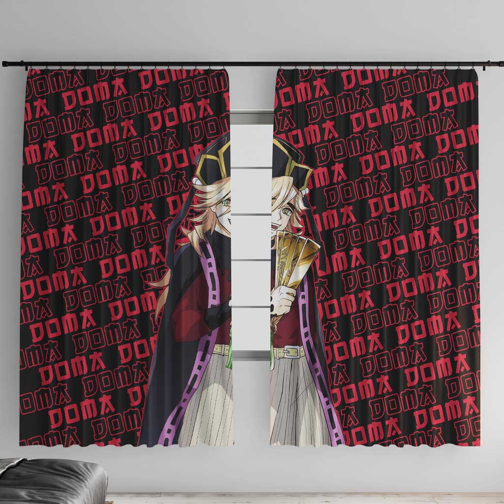 Doma - Demon Slayer Window Curtain Anime Mix Pattern Style