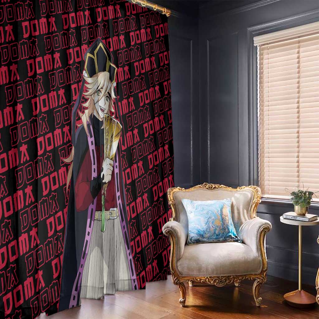 Doma - Demon Slayer Window Curtain Anime Mix Pattern Style