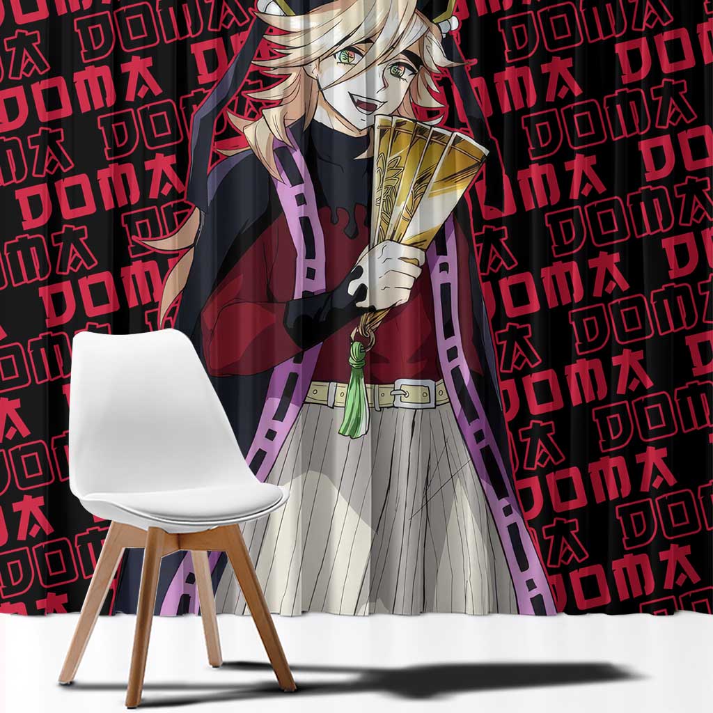 Doma - Demon Slayer Window Curtain Anime Mix Pattern Style