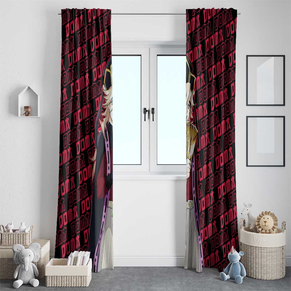 Doma - Demon Slayer Window Curtain Anime Mix Pattern Style