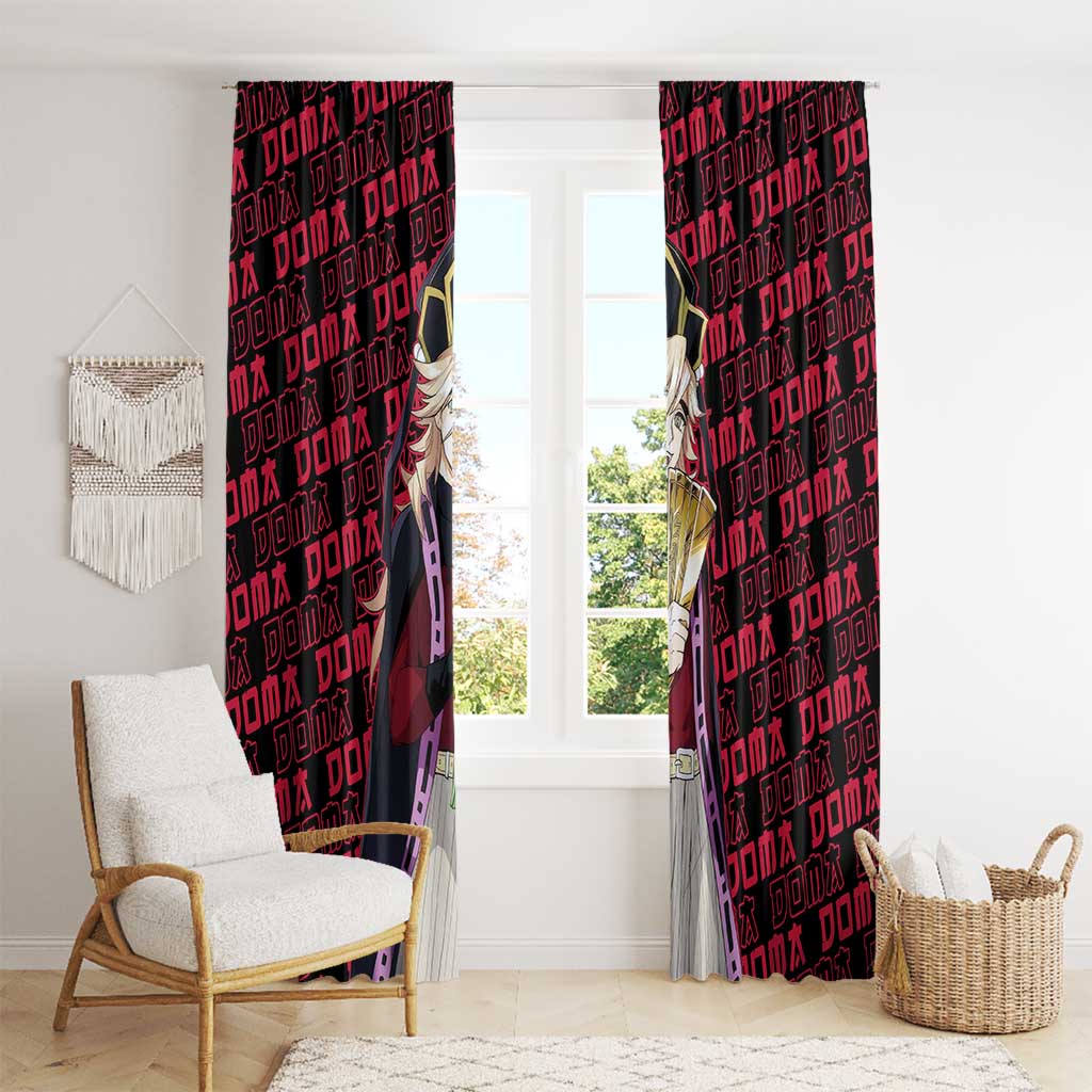 Doma - Demon Slayer Window Curtain Anime Mix Pattern Style