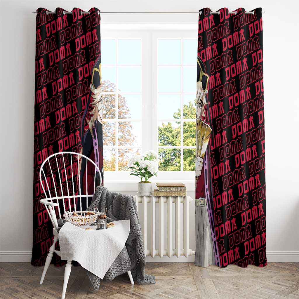 Doma - Demon Slayer Window Curtain Anime Mix Pattern Style