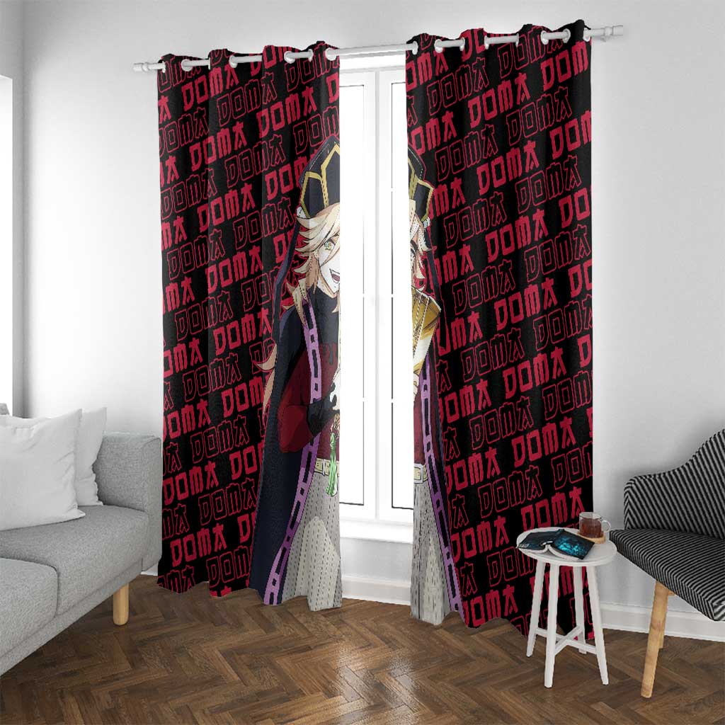 Doma - Demon Slayer Window Curtain Anime Mix Pattern Style