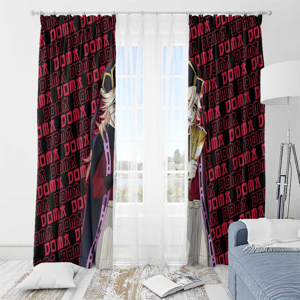 Doma - Demon Slayer Window Curtain Anime Mix Pattern Style