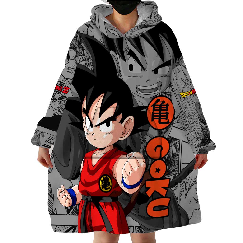 Goku Kid - Dragon Ball Wearable Blanket Hoodie Anime Mix Manga Style