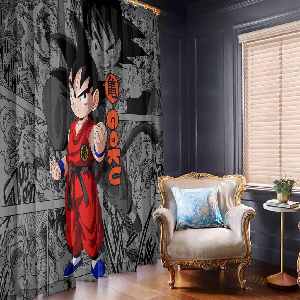 Goku Kid - Dragon Ball Window Curtain Anime Mix Manga Style