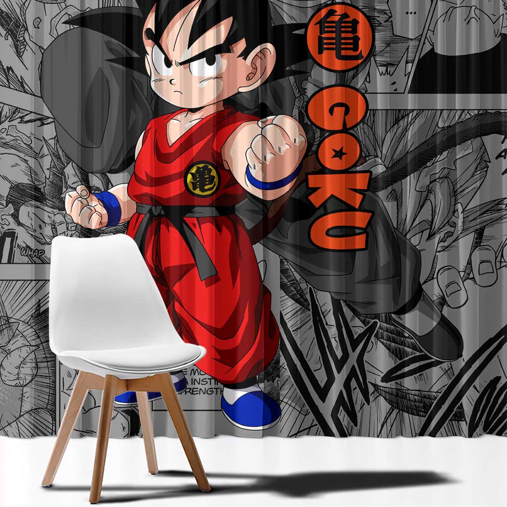 Goku Kid - Dragon Ball Window Curtain Anime Mix Manga Style