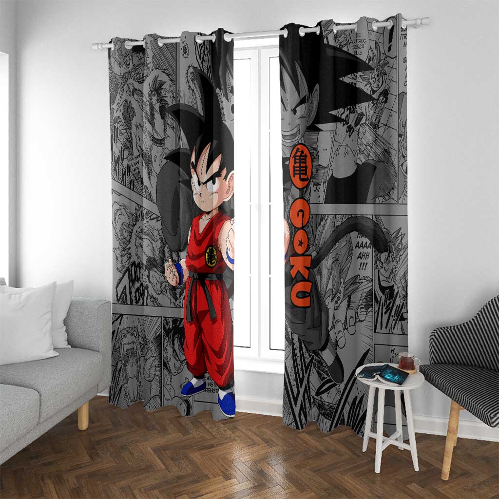 Goku Kid - Dragon Ball Window Curtain Anime Mix Manga Style