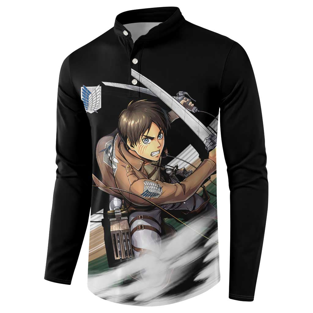 Eren Yeager - Attack On Titan Button Sweatshirt Anime Style