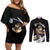 Eren Yeager - Attack On Titan Couples Matching Off Shoulder Short Dress and Long Sleeve Button Shirt Anime Style