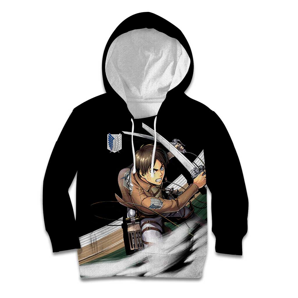 Eren Yeager - Attack On Titan Kid Hoodie Anime Style