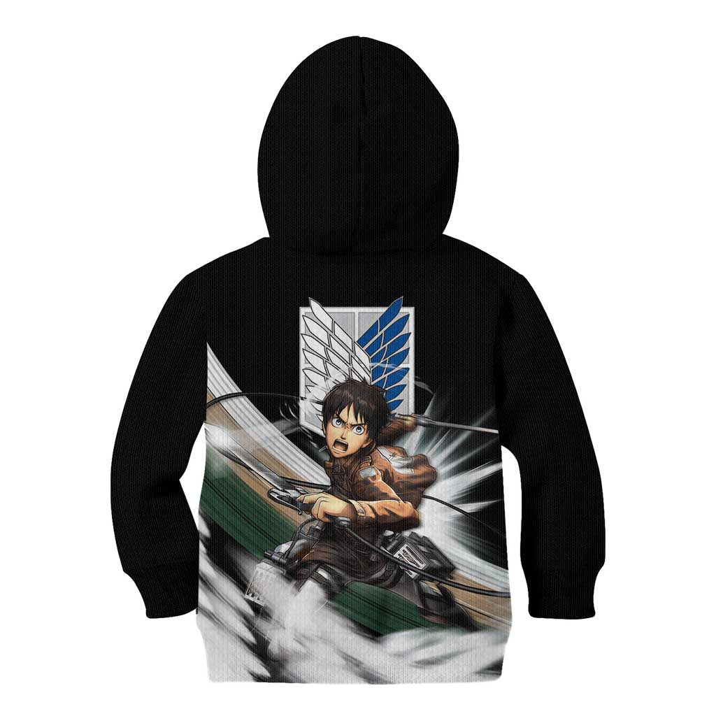 Eren Yeager - Attack On Titan Kid Hoodie Anime Style