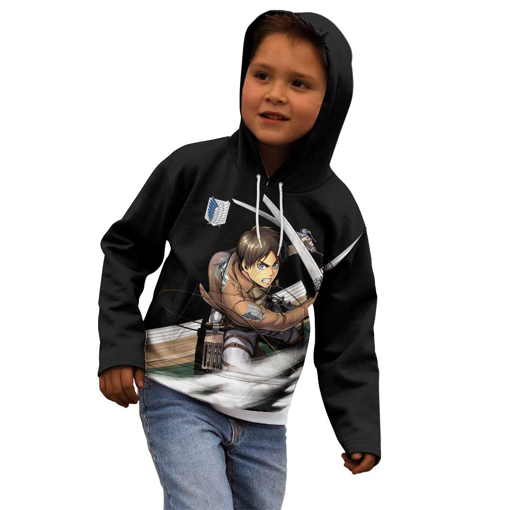 Eren Yeager - Attack On Titan Kid Hoodie Anime Style
