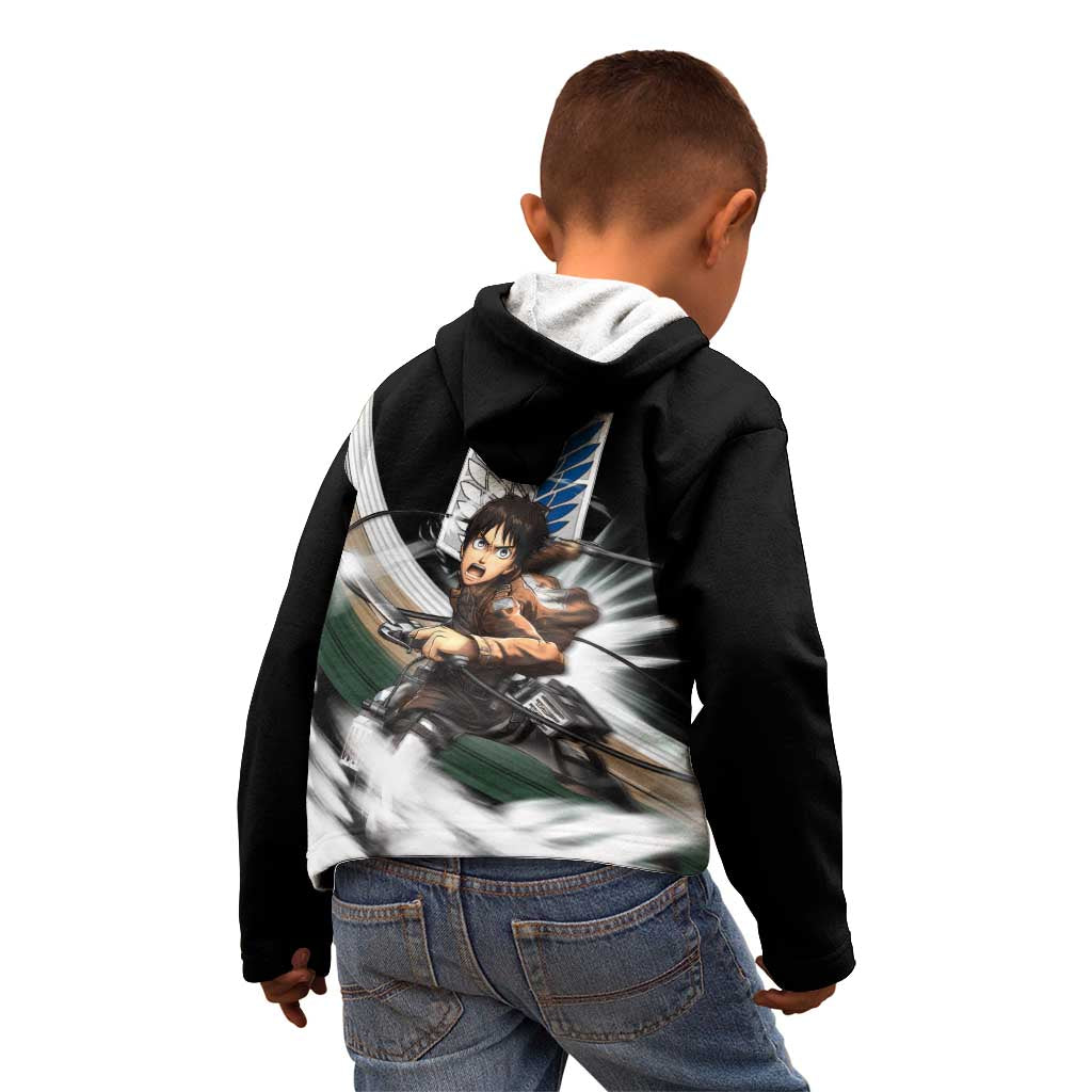 Eren Yeager - Attack On Titan Kid Hoodie Anime Style