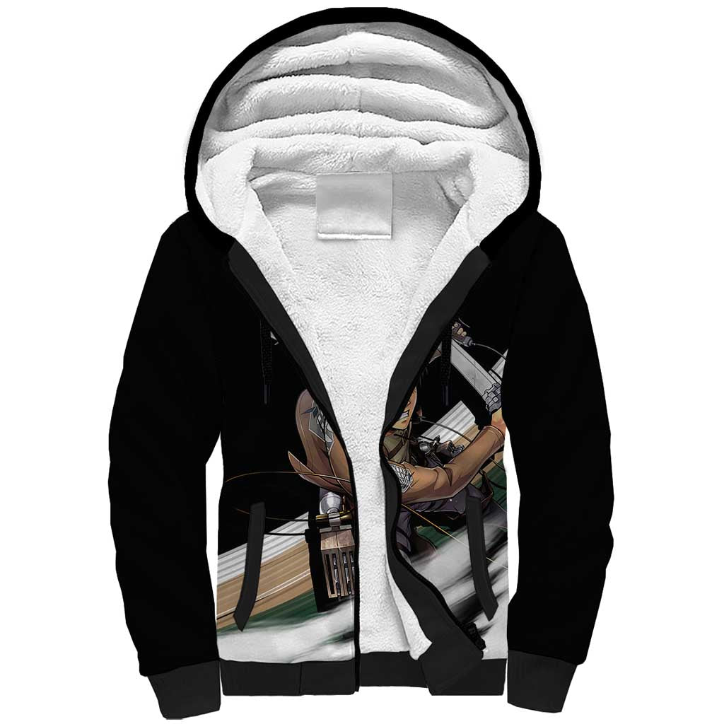 Eren Yeager - Attack On Titan Sherpa Hoodie Anime Style
