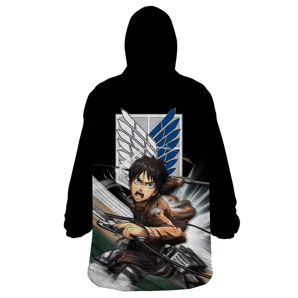 Eren Yeager - Attack On Titan Wearable Blanket Hoodie Anime Style