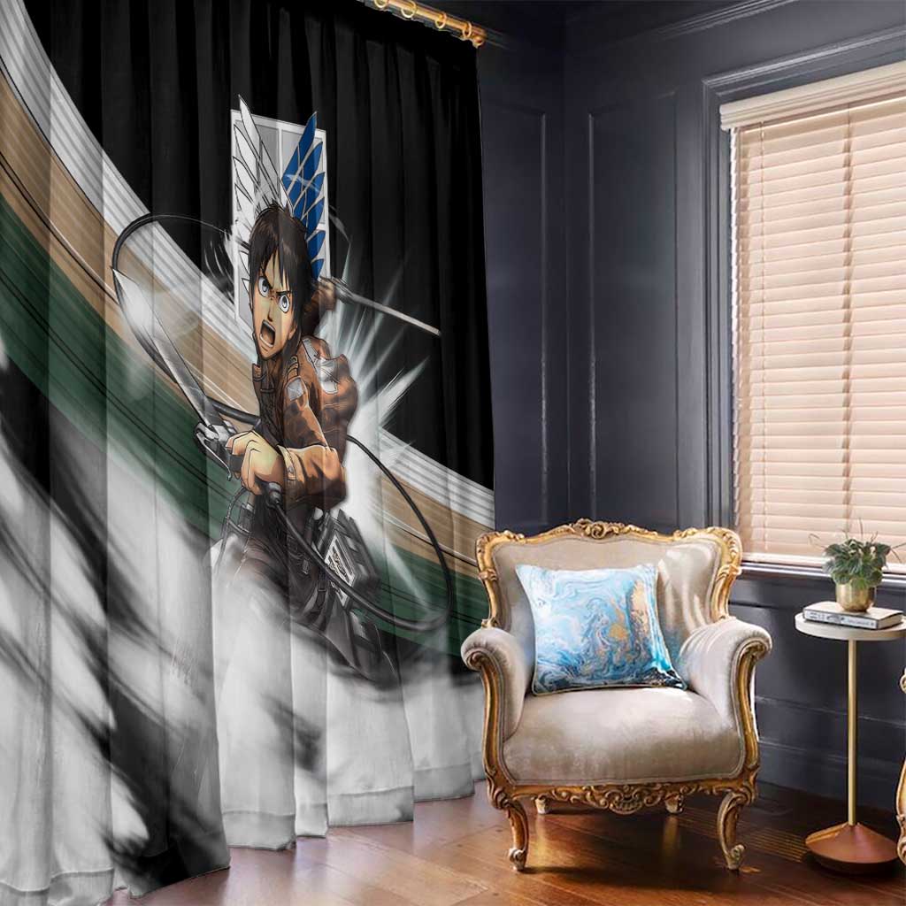 Eren Yeager - Attack On Titan Window Curtain Anime Style