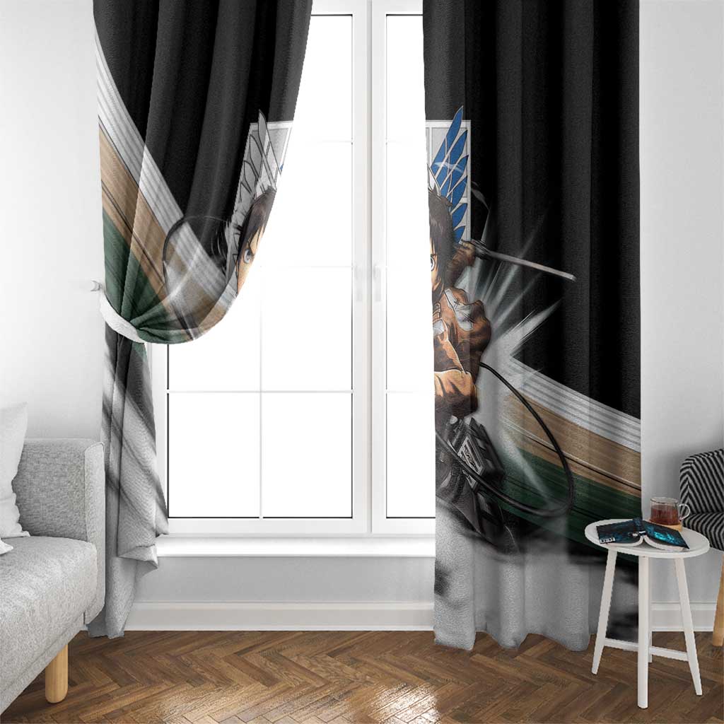 Eren Yeager - Attack On Titan Window Curtain Anime Style