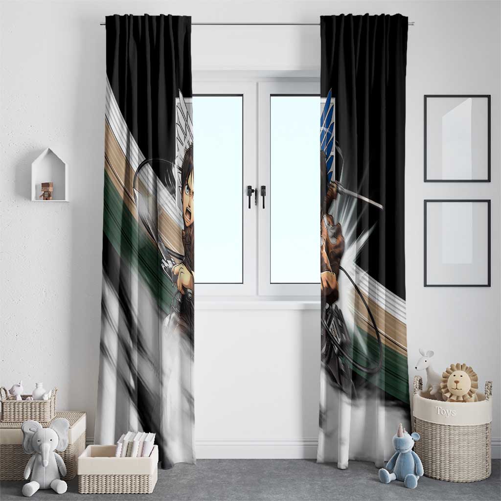Eren Yeager - Attack On Titan Window Curtain Anime Style