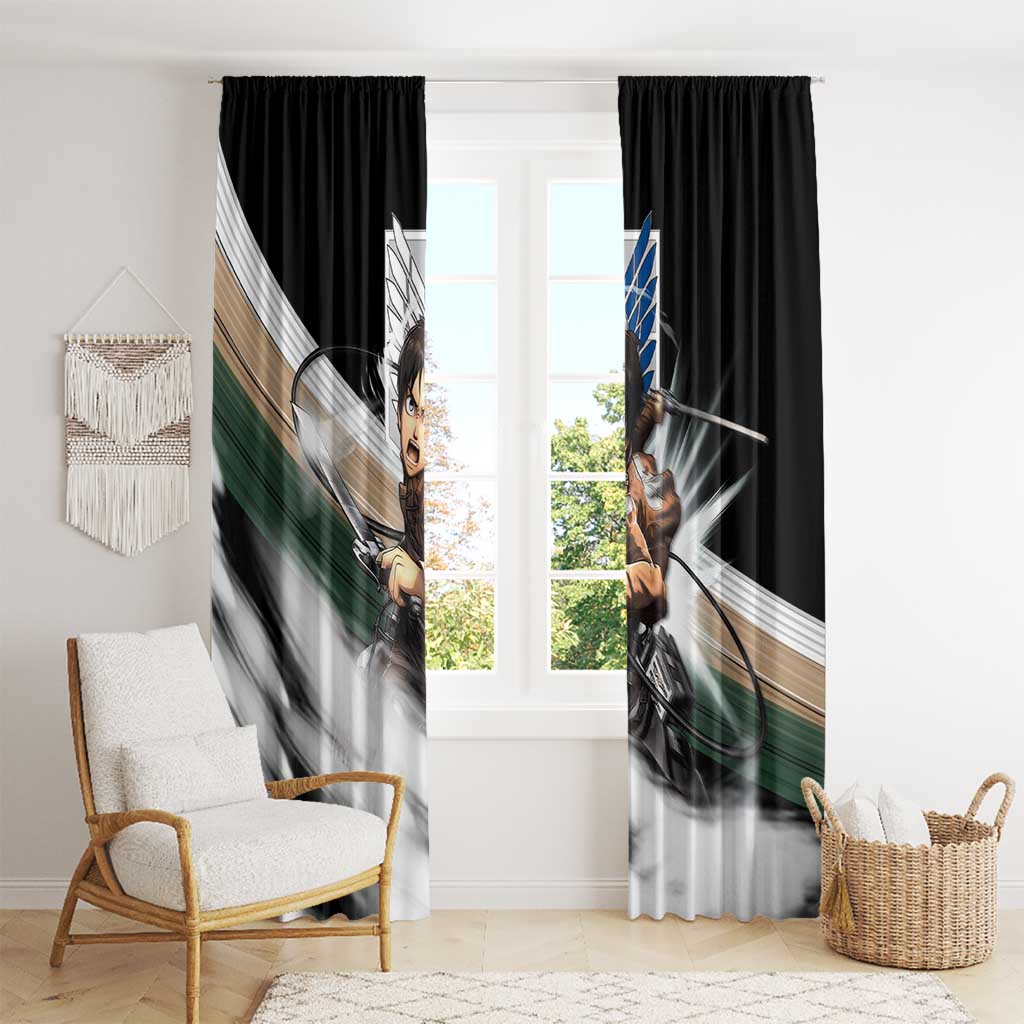 Eren Yeager - Attack On Titan Window Curtain Anime Style