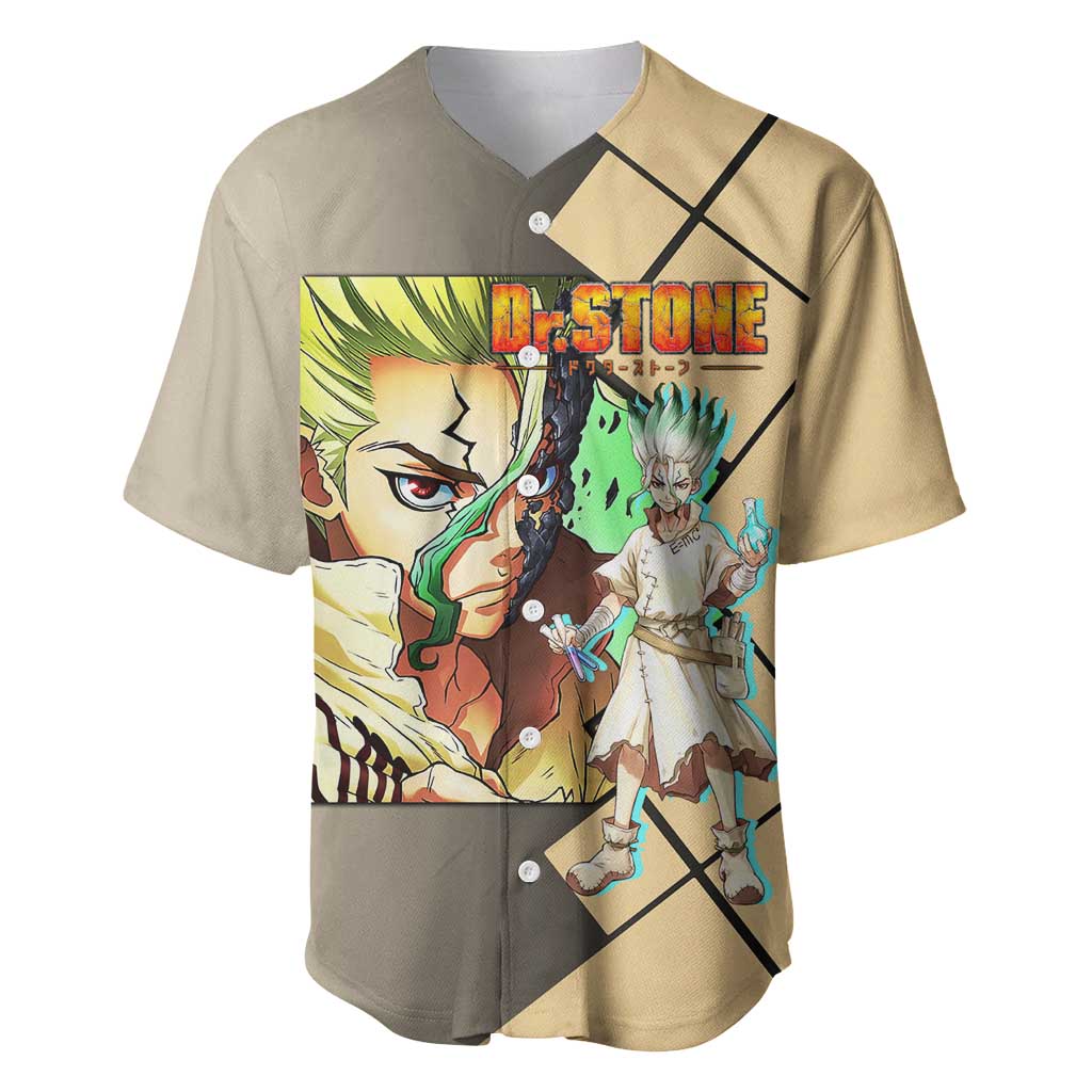 Senku Ishigami Dr. Stone Baseball Jersey with Science Experiment Pose and Innovative Genius Design - The Mazicc